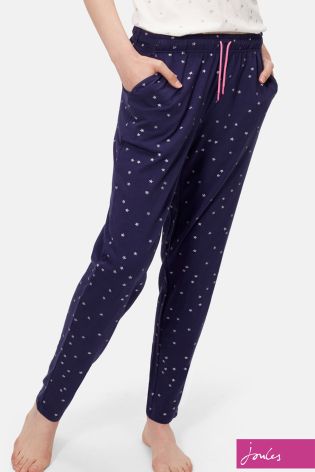 Joules Erica French Navy Star Tapered Jersey Pyjama Bottom